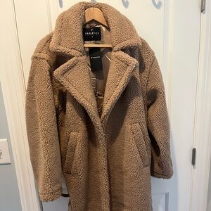 Fabletics Tan Teddy Jacket